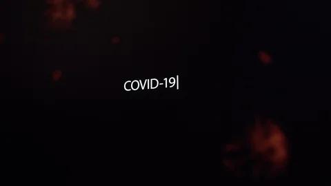 COVID-19 web search request on a black background Stock Footage 128533547