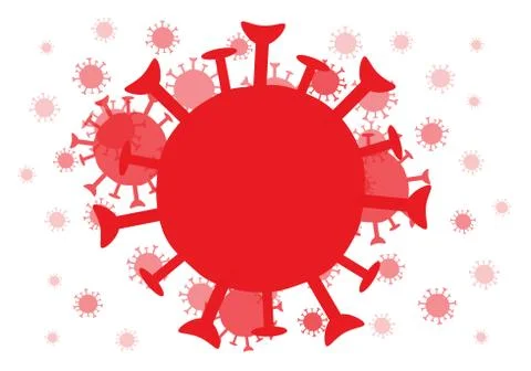 Covid-19 on white background. Stock Illustration