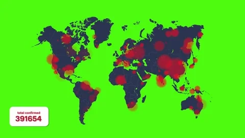 COVID-19 World Map Animation. The global spread of coronavirus. Stock Footage 171967602