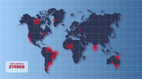 Covid-19 World Map Animation. Coronavirus Spread Concept. Stock Footage 171967623