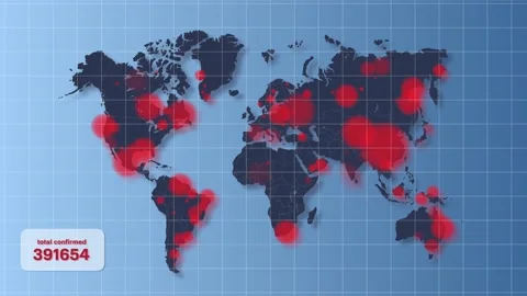 COVID-19 World Map Animation. Сoronavirus Global Spread. Stock Footage 171967625