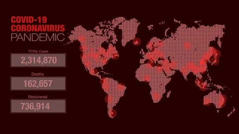 COVID-19, world map coronavirus spreading animation with counter number Stock Footage 129852698