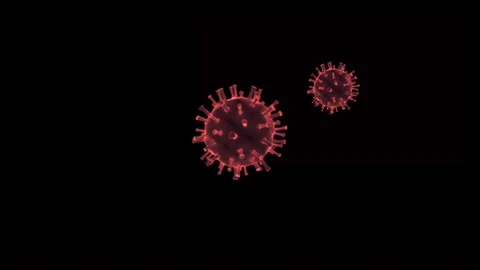 Covid 2019 virus in red frame Vídeo Stock 127207615