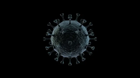 Covid 3d animation loop Video stock 127227509