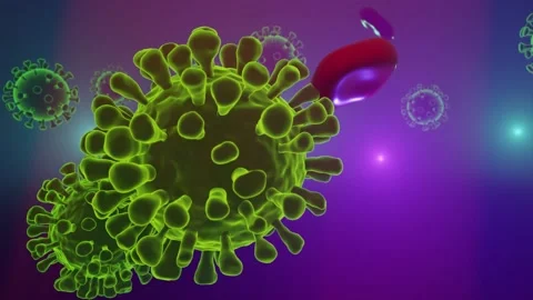 Covid animation 3d Stock Footage 142969290