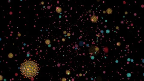 CoVid Cell Burst Attack Stock Footage 128228011