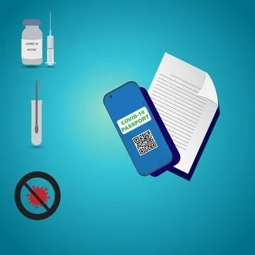Covid certificate Stock Illustration