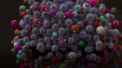 COVID christmas box Stock Footage 145469597