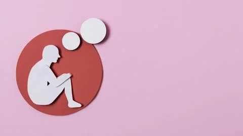 Covid concept with human shape Stock Photos