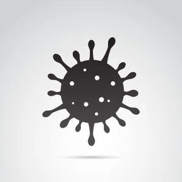 Covid, coronavirus, sars vector icon isolated on white background. Stock Illustration