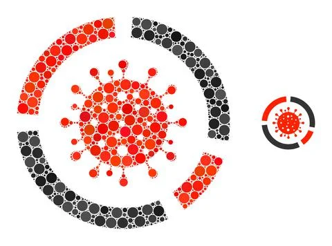 Covid Diagram Composition of Round Points イラスト素材