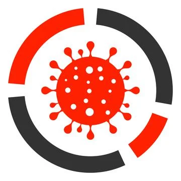 Covid Diagram Vector Flat Icon Stock Illustration