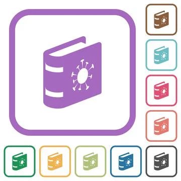 Covid documentation simple icons Stockillustratie