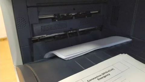 Covid emergency printing Stock Footage 169825677
