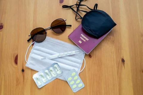 Covid Era Travel Pack Stock Photos