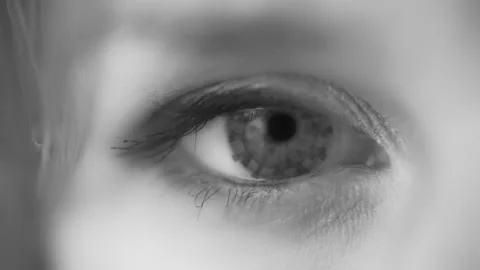 COVID EYE B&amp;W Stock Footage 248102342