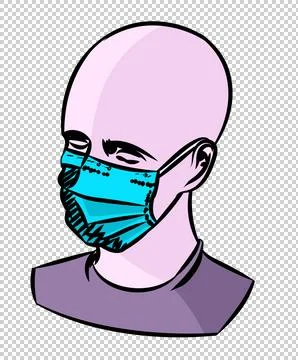 Covid Face Mask Vector Stock Illustration