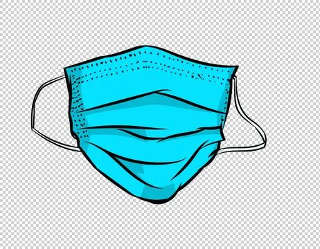 Covid Face Mask Vector Image Stock Illustration