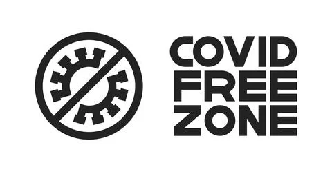 Covid free zone vector banner Stock Illustration