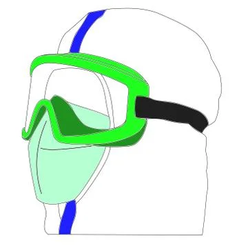 Covid full mask Illustrazione stock