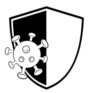 Covid icon Illustrazione stock