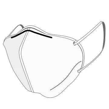 Covid mask 3 Illustrazione stock
