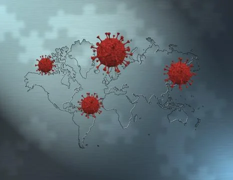 Covid molecules Stock Illustration