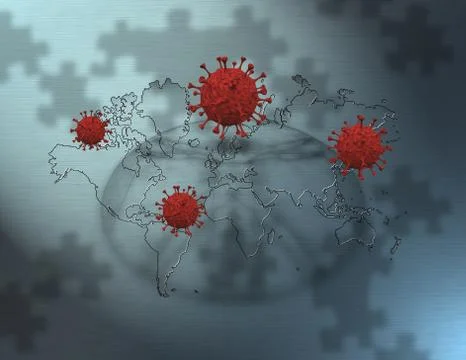 Covid molecules Stock Illustration