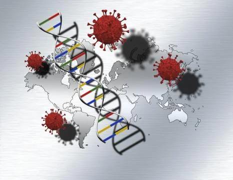 Covid molecules Stock Illustration