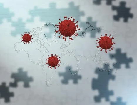 Covid molecules Stock Illustration