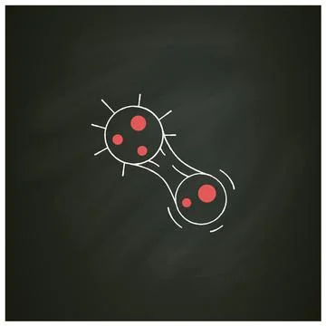 Covid mutation chalk icon Stock Illustration