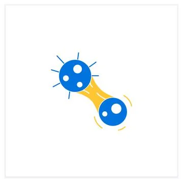 Covid mutation flat icon Illustrazione stock