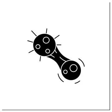 Covid mutation glyph icon 스톡 일러스트