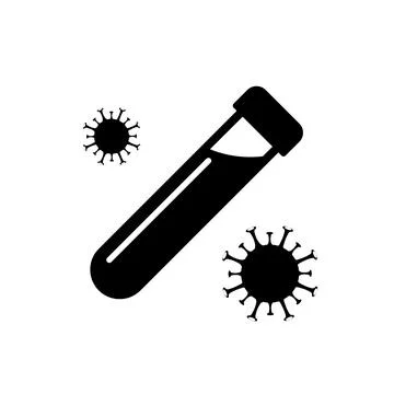 Covid pcr test vector icon. Corona virus covid19 tube test medical laboratory Stock Illustration