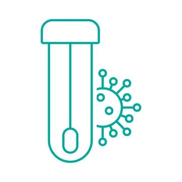 Covid pcr test vector icon. Stock Illustration