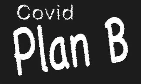 Covid Plan B Chalkboard Illustrazione stock