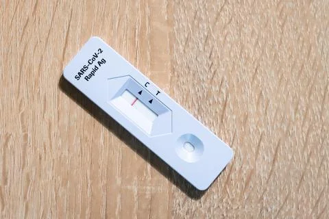 Covid rapid testing device Stock Photos