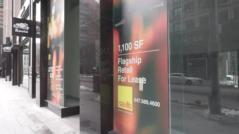 COVID recession devastates Toronto retail industry Video stock 147959448