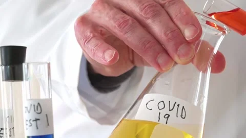 Covid Research Lab Stock-Footage 135427487