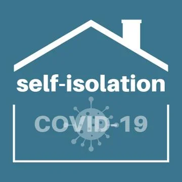 Covid Self-isolation concept Vector Illustration, stay at home if you test po Stock Illustration