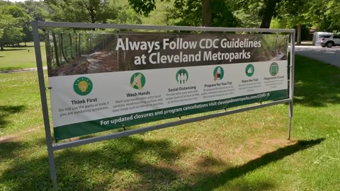 COVID Sign Stock Footage 134503426