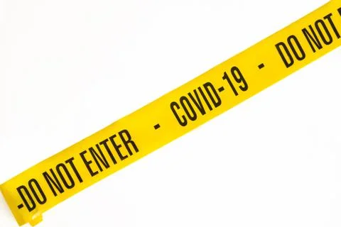 Covid tape Stock Photos