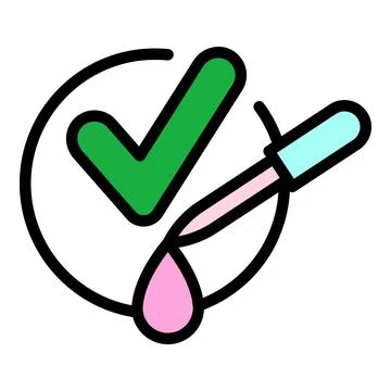 Covid test dropper icon vector flat Illustration