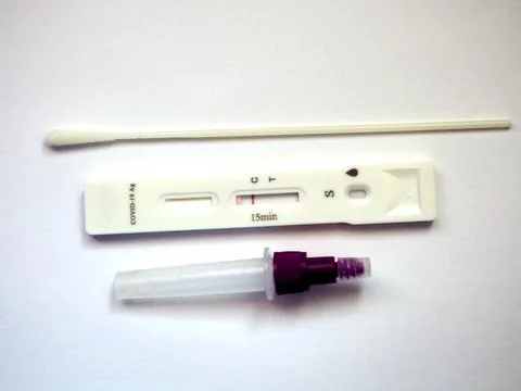 Covid test execution test. 写真素材