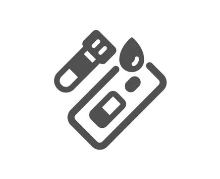 Covid test icon. Coronavirus testing sign. Vector Illustrazione stock