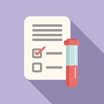 Covid test icon flat vector. Corona virus Stock Illustration