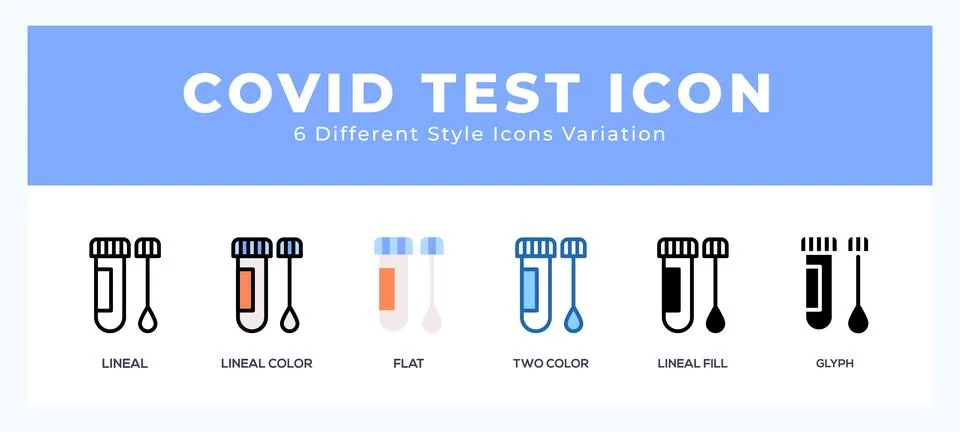 Covid test icon for web. mobile apps and ui. Stock Illustration