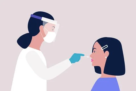 Covid test 스톡 일러스트