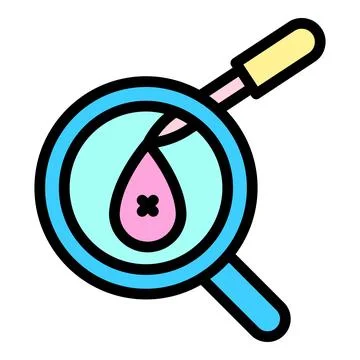Covid test lab dropper icon vector flat Ilustración de archivo