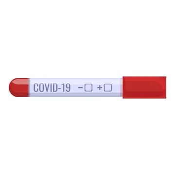 Covid test lab icon, cartoon style Stock Illustration